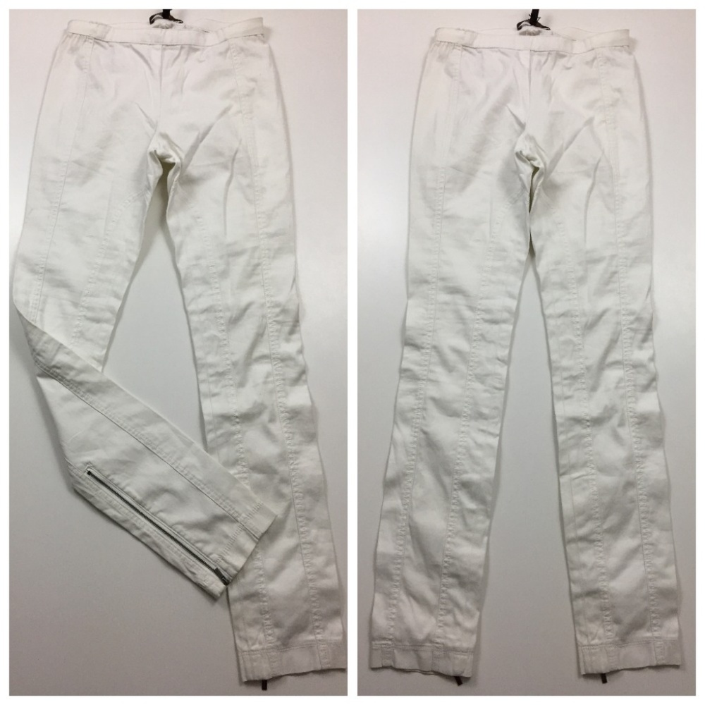 NWT BCBGMAXAZRIA Zip Leg SLATER Slim Pull On Pants